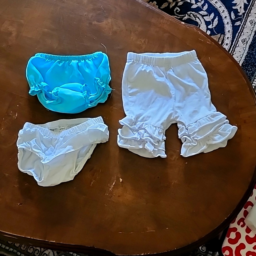 Lot of 3 bloomers, 12 mo, various brands